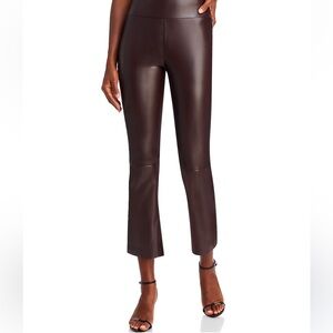 Aqua High Rise Cropped Faux Leather Pants